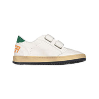Golden Goose White/Smoke Grey/Green Ballstar Strap Sneakers
