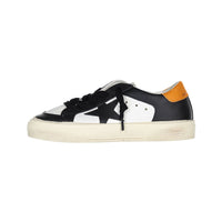 Golden Goose White/Black/Orange May Leather Sneakers