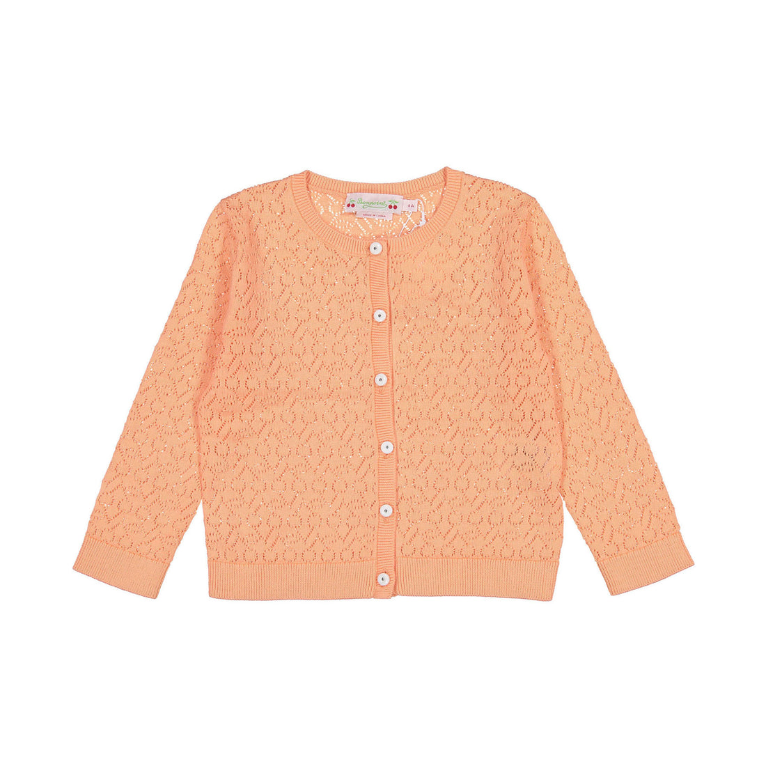Bonpoint Apricot Cherry Cardigan