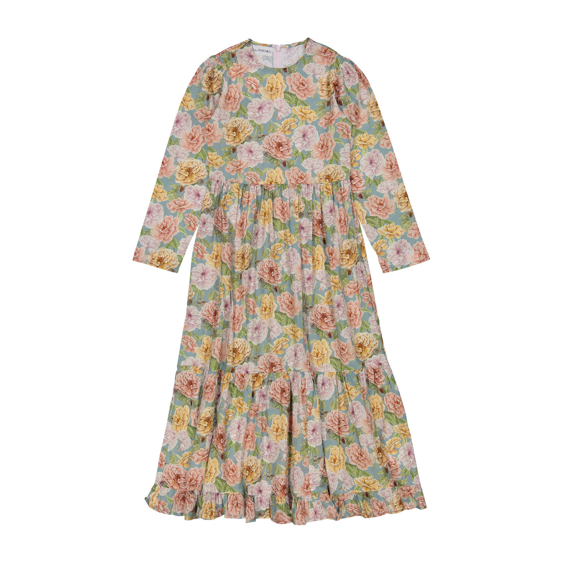 chinese dress ladies English Rose Maxi Dress Red | 3D Floral Maxi
