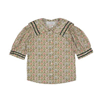 Atelier Parsmei Veiled Rose Ric Rac Detailed Blouse