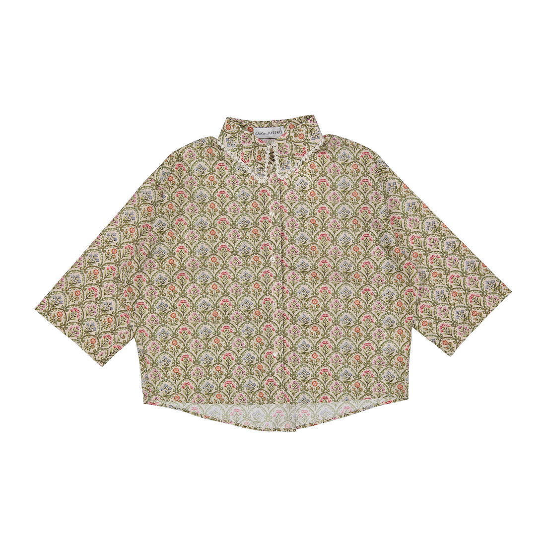Atelier Parsmei Veiled Rose Oversized Crop Top