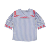 Atelier Parsmei Palace Blue Ric Rac Detailed Blouse