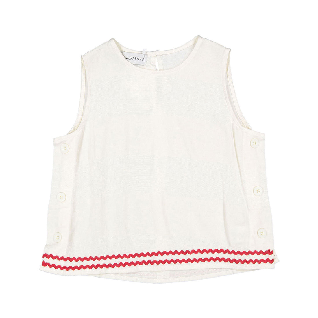 Atelier Parsmei Buttercream Sleeveless Crop Top