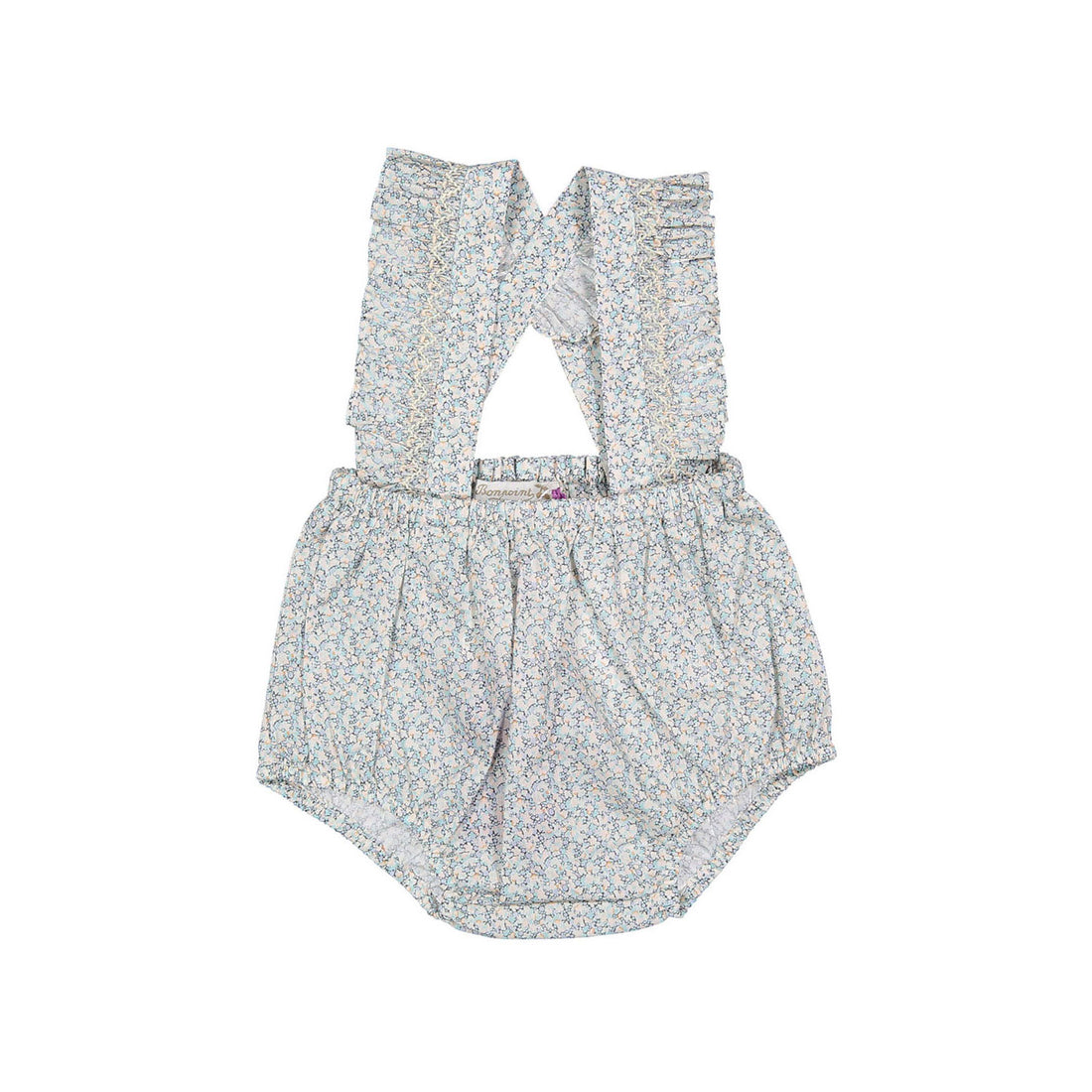 Bonpoint Floral Blue Suspenders Akissi Bloomer