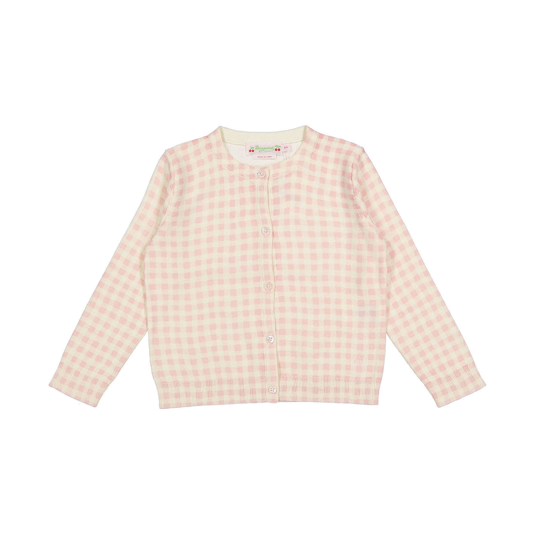 Bonpoint Rose Tyra Check Cardigan