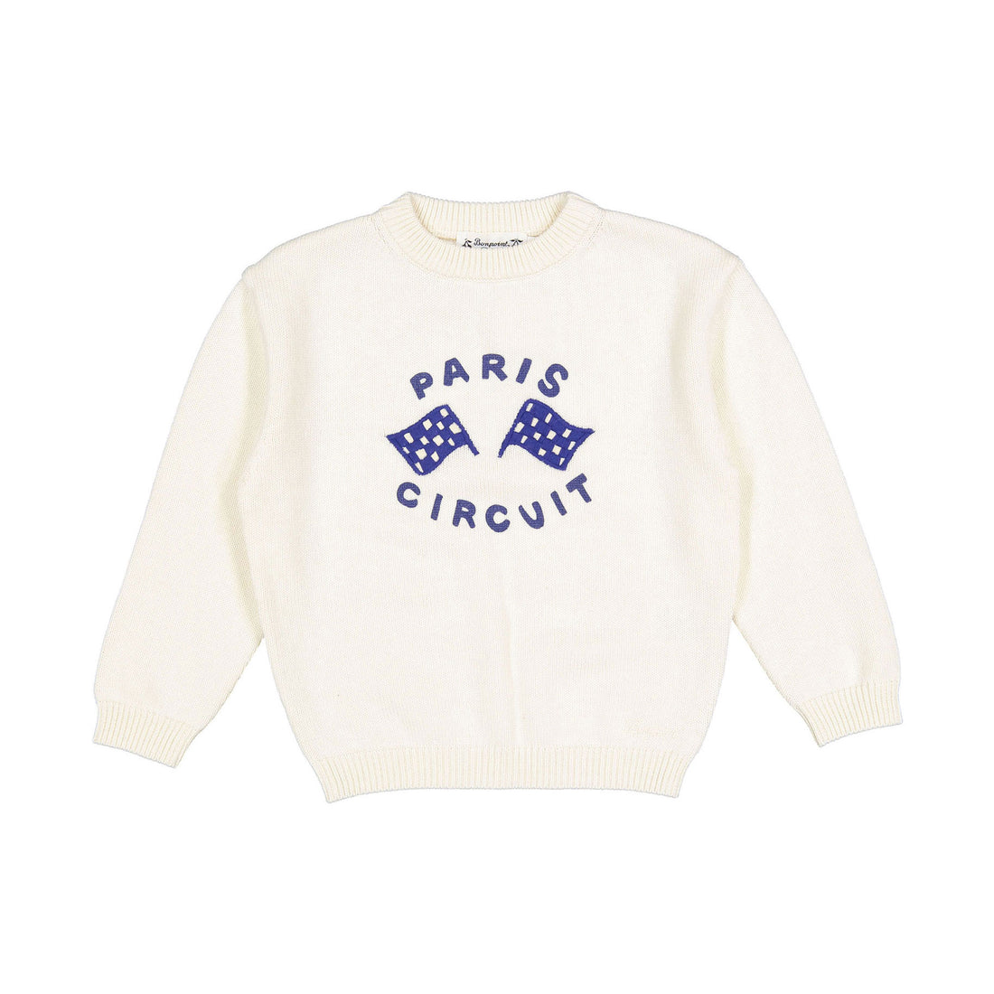 Bonpoint Ecru Paris Circuit Fabion Sweater