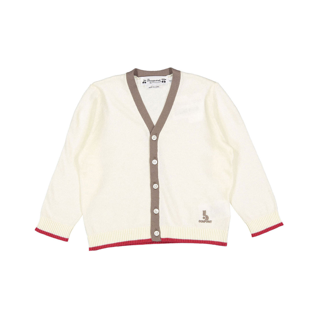 Bonpoint Ecru Teotim Baby Cardigan