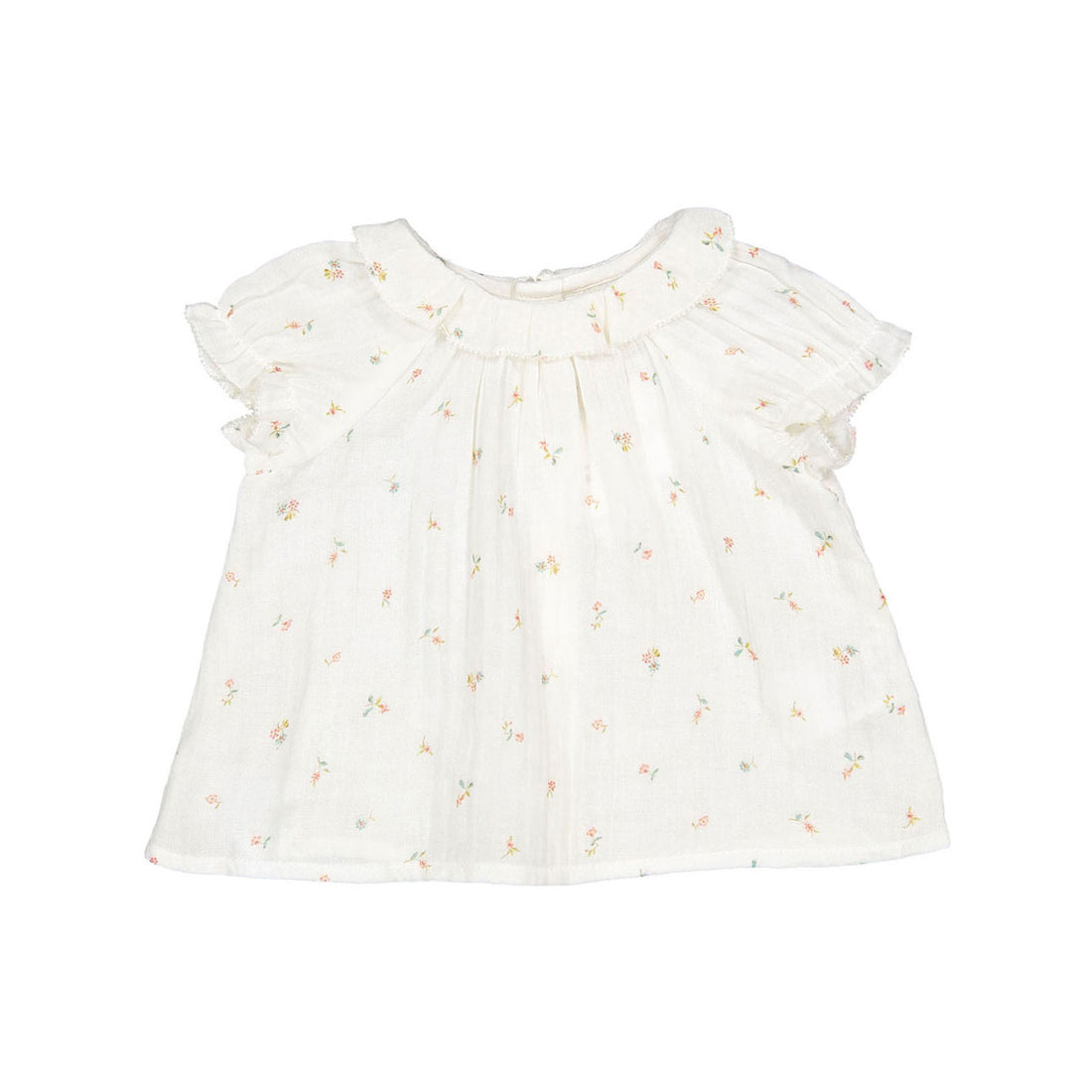 Bonpoint White Natural Floral Lara Baby Blouse