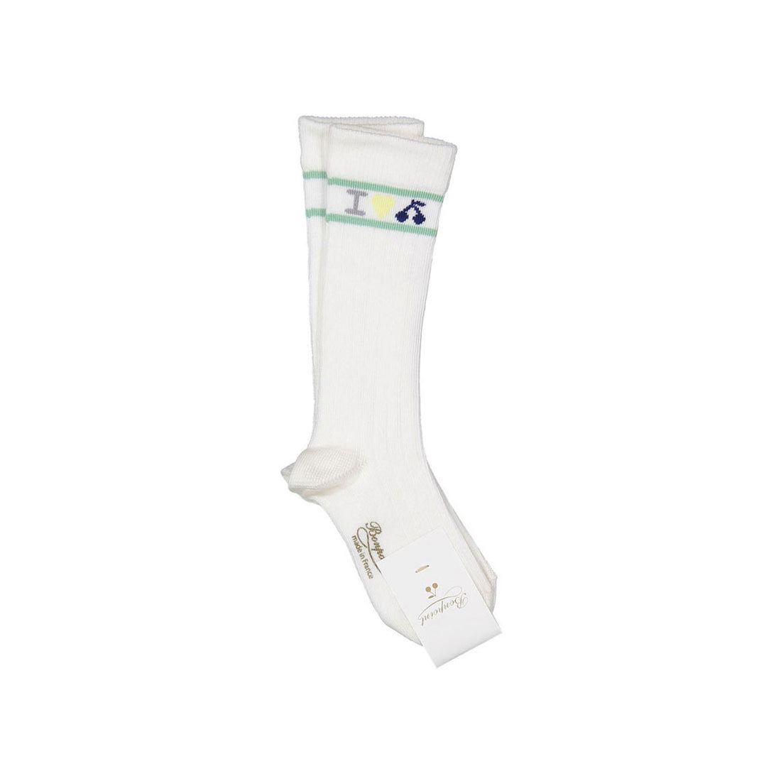 Bonpoint Milk White Rib Filo Socks