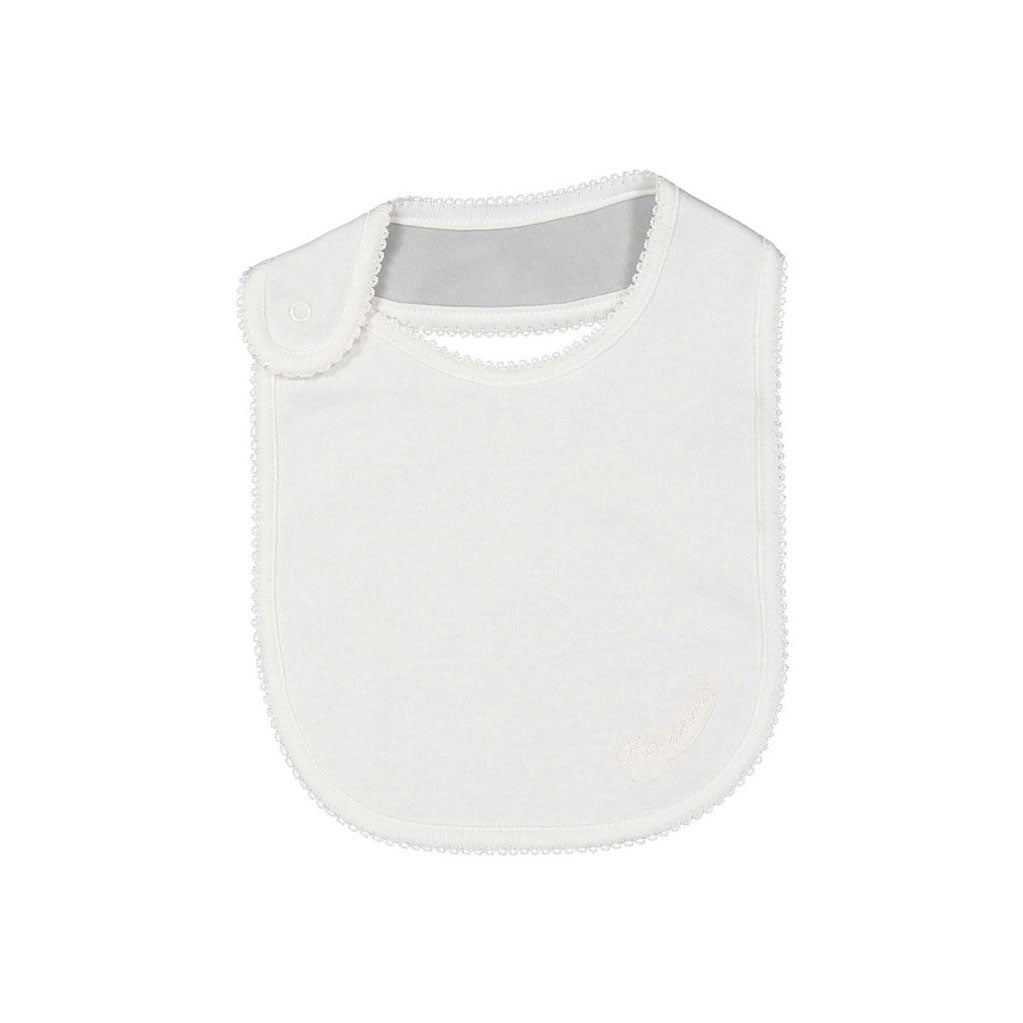 Bonpoint Bluish Grey Embroidered Avibis Bib