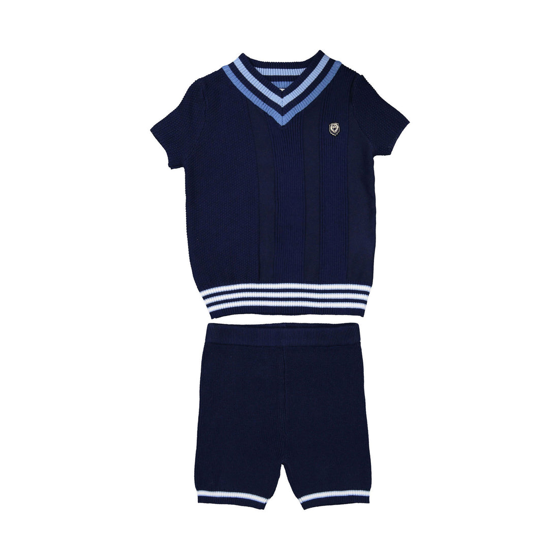 Noma Navy Multi Stripe Rib Textured Set