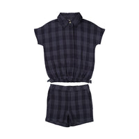 Noma Blue Toggle Hem Shirt Set