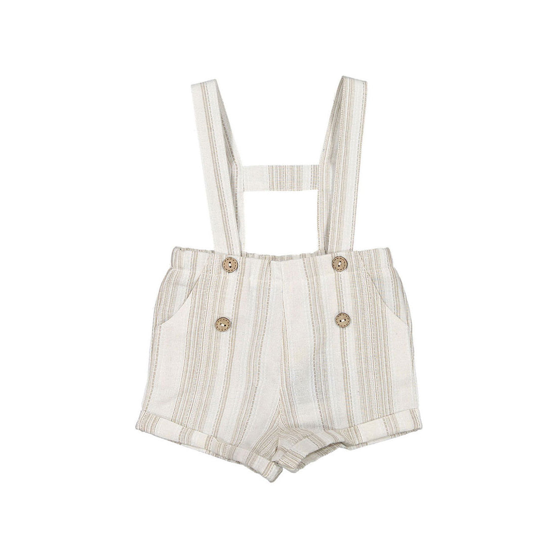 Noma Beige Striped H Bar Overall