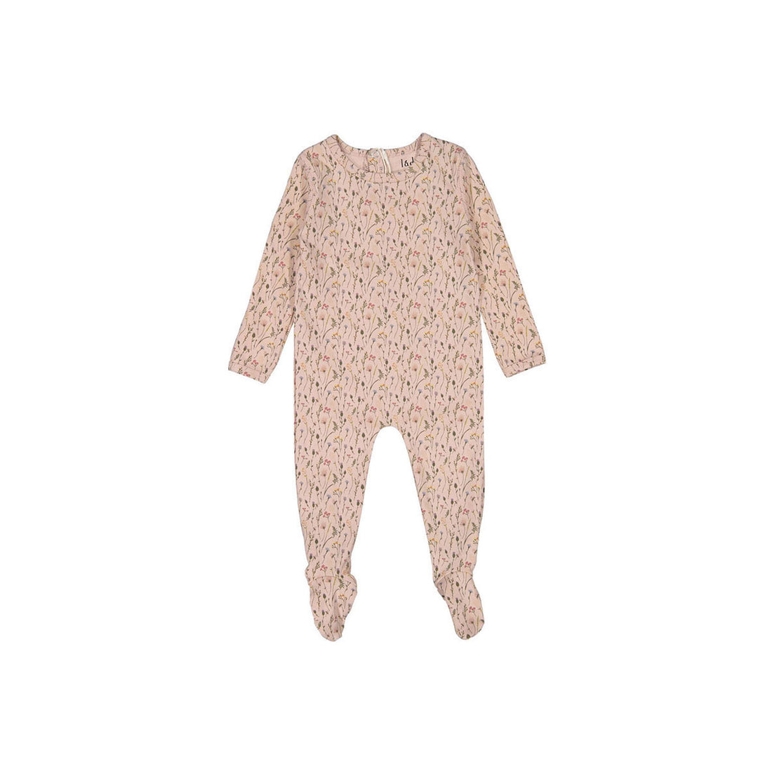 Ladida Layette Meadow Print Floral Footie