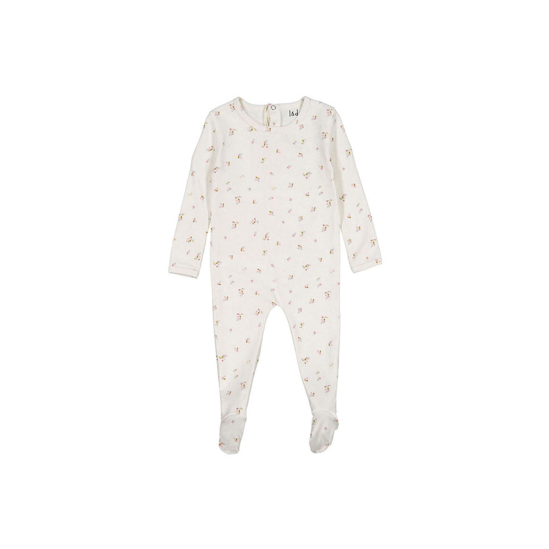 Ladida Layette Pink Florette Allover Footie