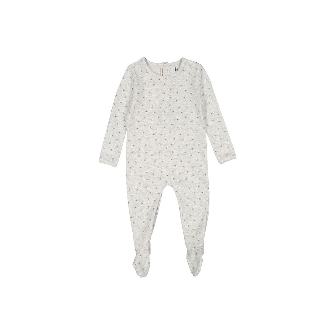 Ladida Layette Blue Rose Bud Footie