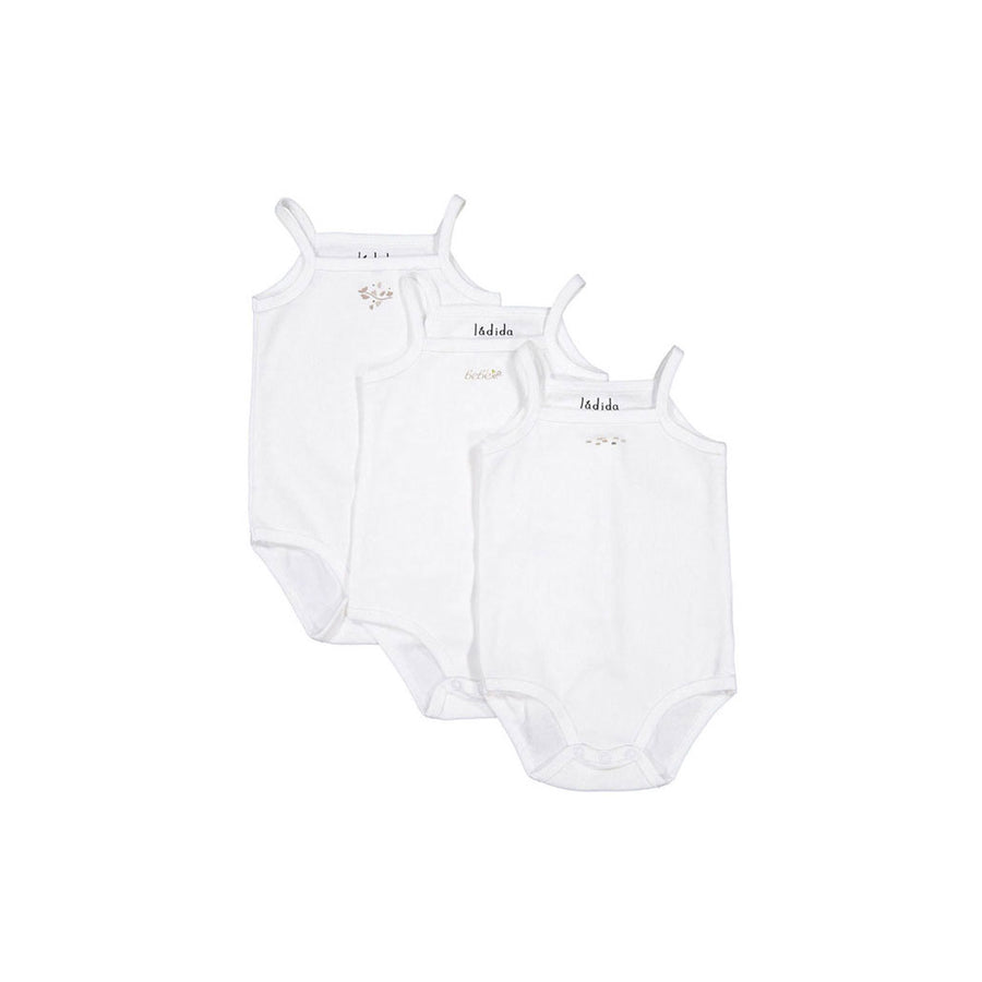 Ladida Layette White 3 Pack Baby Undershirts