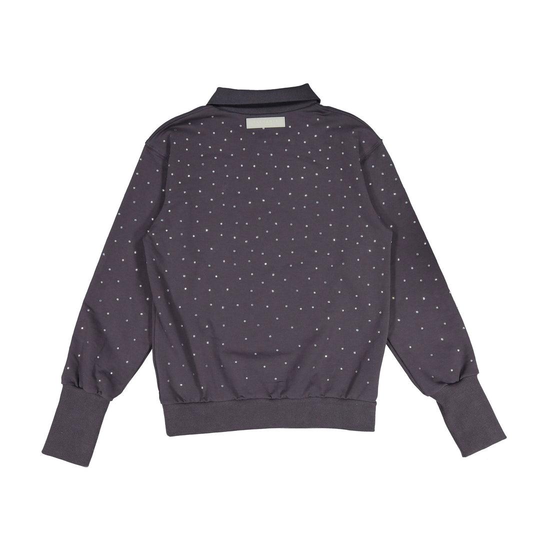 Elements Grey Wash Rhinestones Polo Sweatshirt