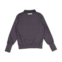 Elements Grey Wash Rhinestones Polo Sweatshirt