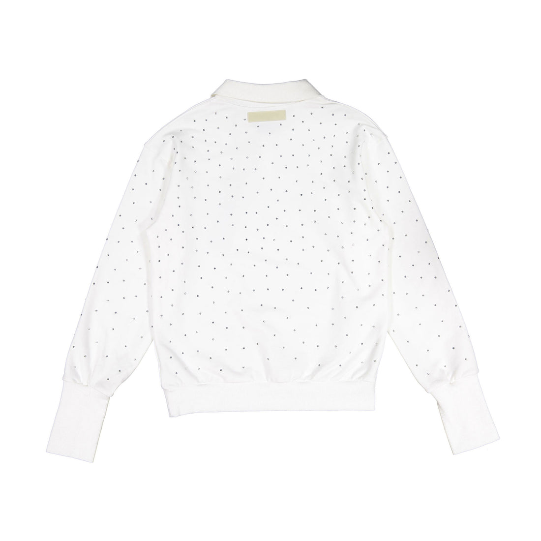 Elements White Rhinestones Polo Sweatshirt