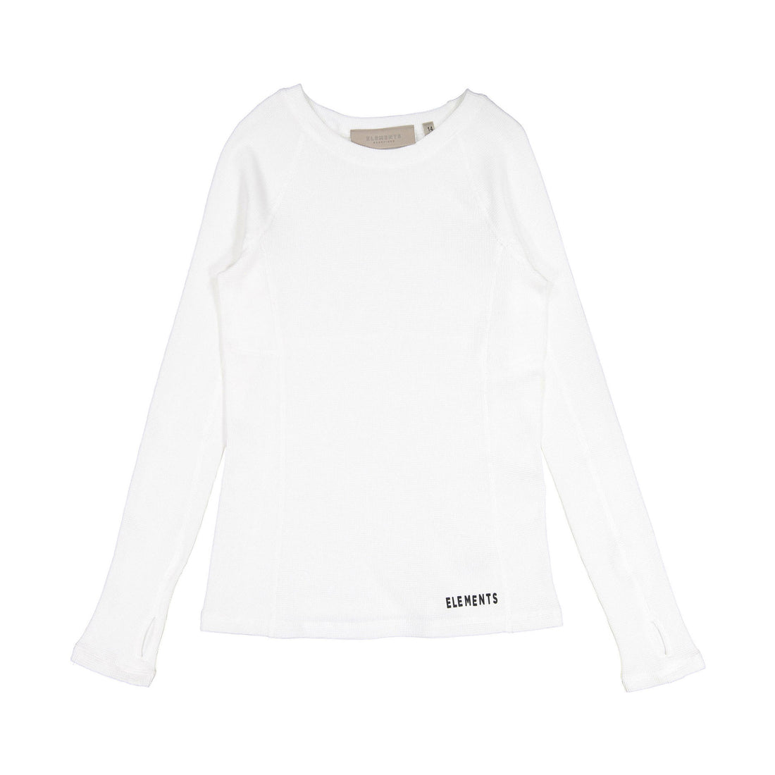 Elements White Waffle Seamed Tee