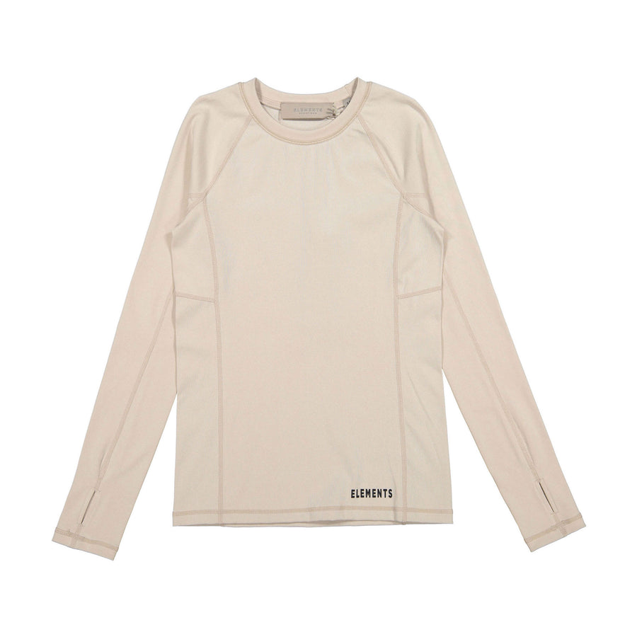 Elements Taupe Cotton Seamed Tee