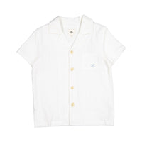 L by Ladida White Textured Grandpa Shirt