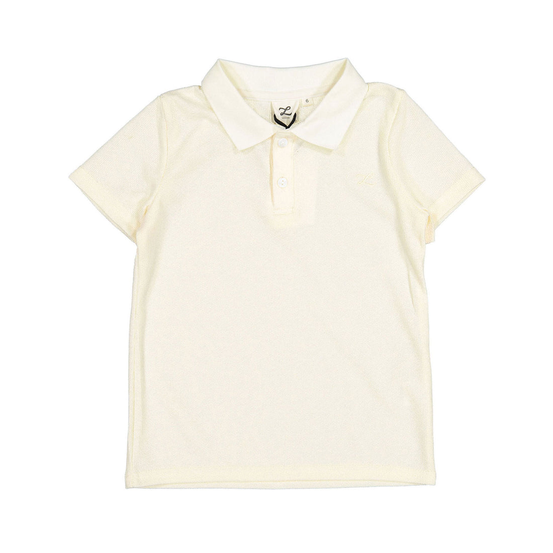 L by Ladida Cream Textured Polo