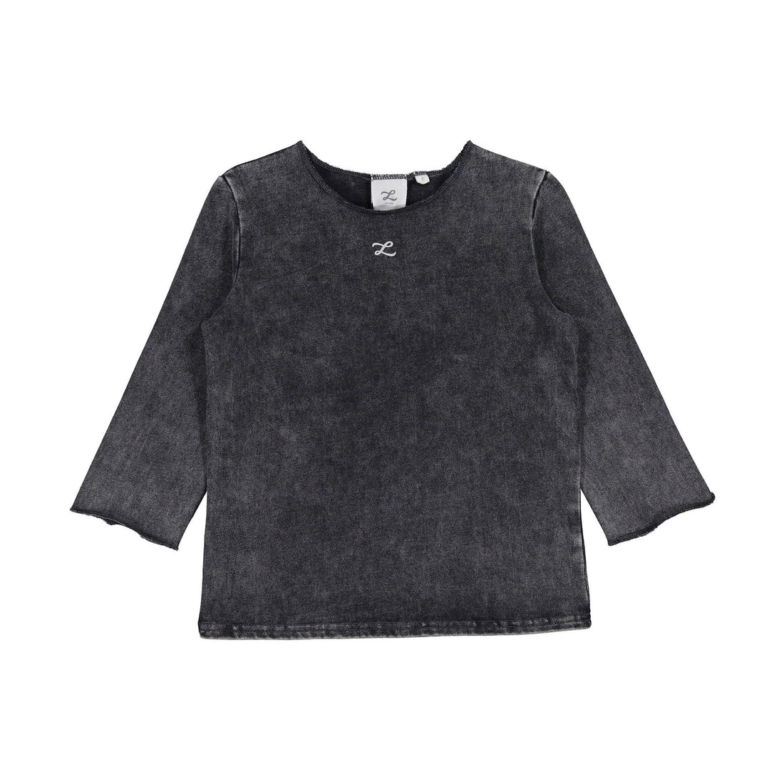 L by Ladida Black Wash 3/4 Sleeve Tee
