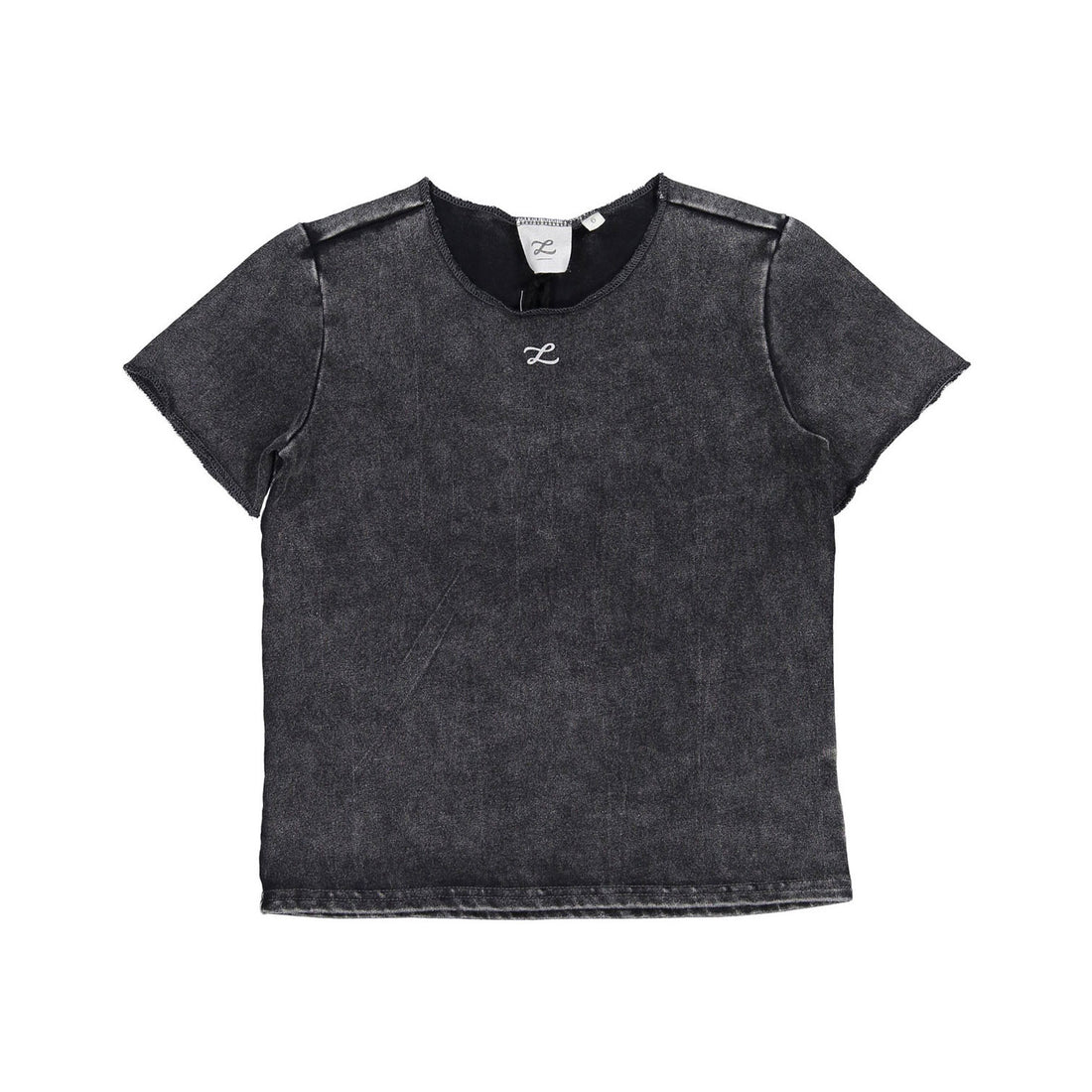 L by Ladida Black Wash Short Sleeve Tee