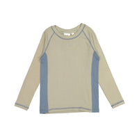 L by Ladida Olive + Slate Girl Contrast Tee