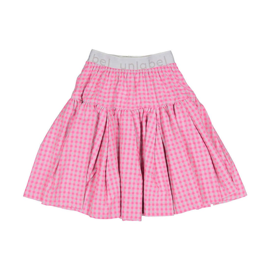 Unlabel Pink/Grey Checks Ava Skirt