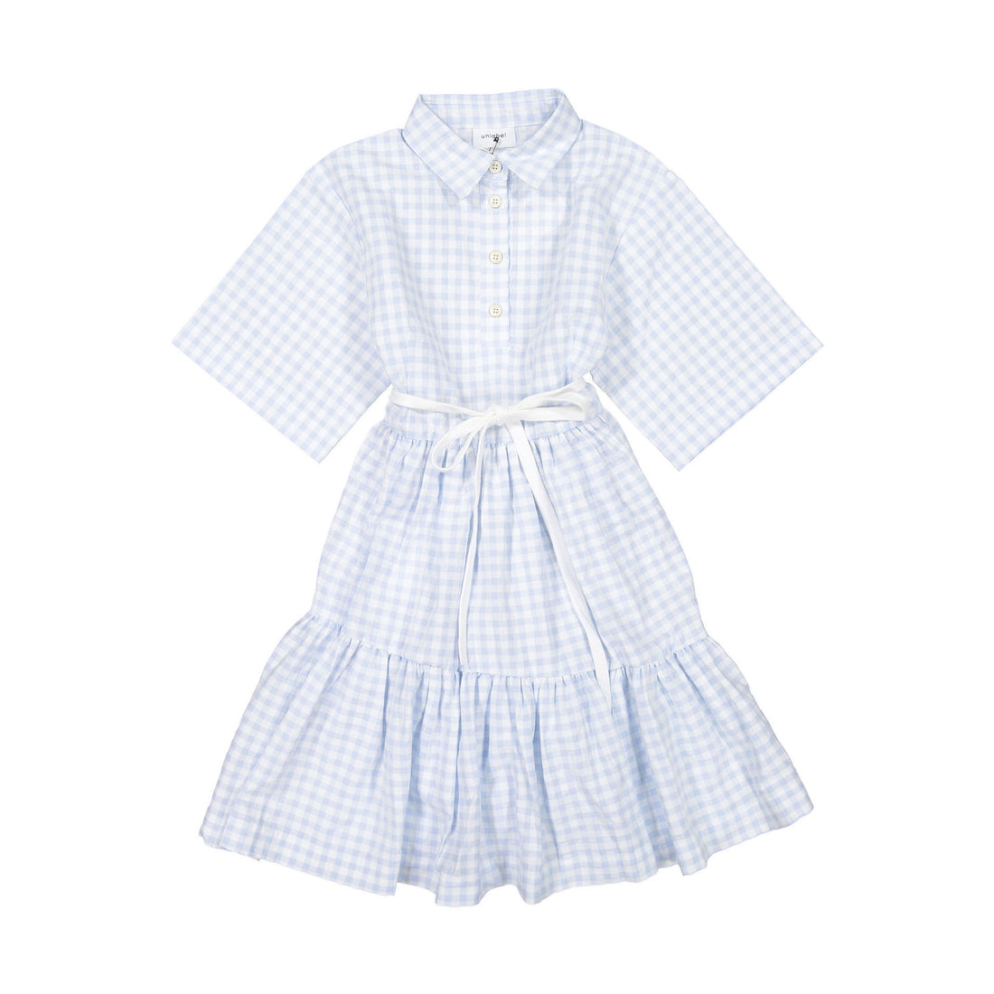 Unlabel Sky Blue Checks Nova Dress