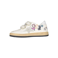 Golden Goose White/Grey/Multicolor Ballstar Strap Sneakers