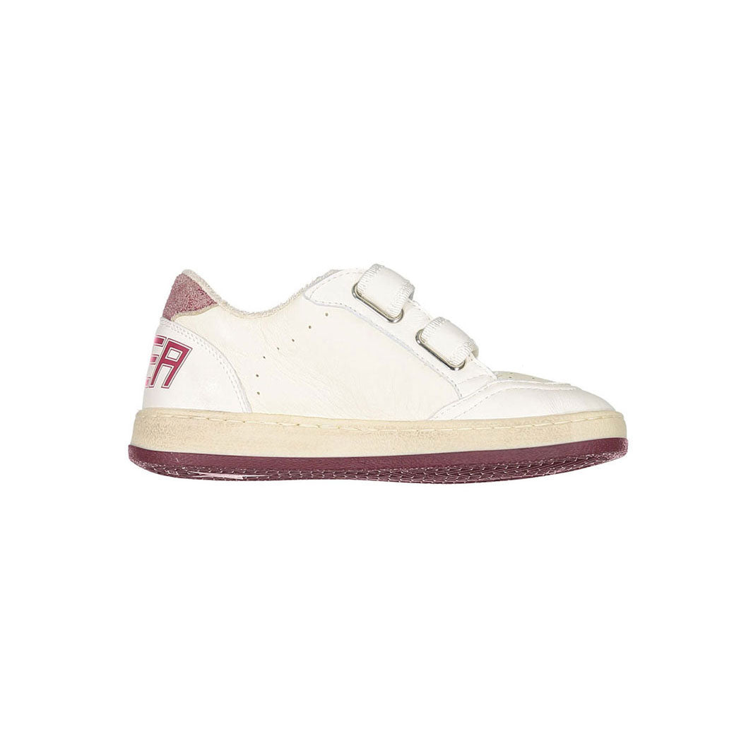 Golden Goose Beige/Pomegranade/White/Red Ballstar Strap Sneakers