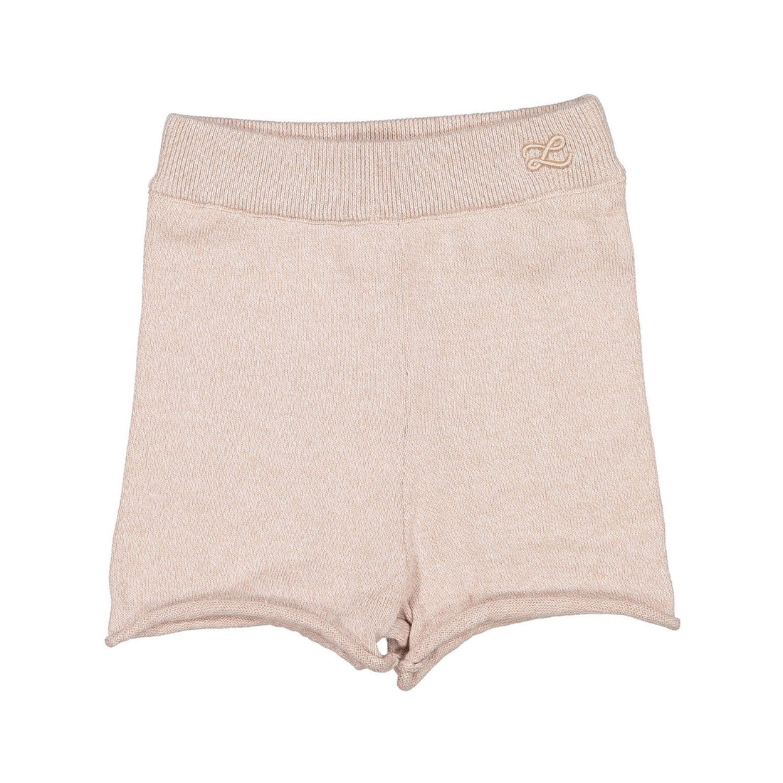 L By Ladida Taupe Marled Ribbed Knit Short