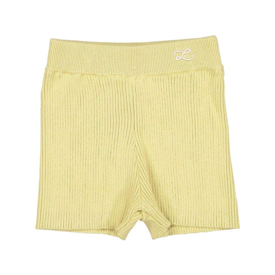 L By Ladida Lime Ribbed Knit Short