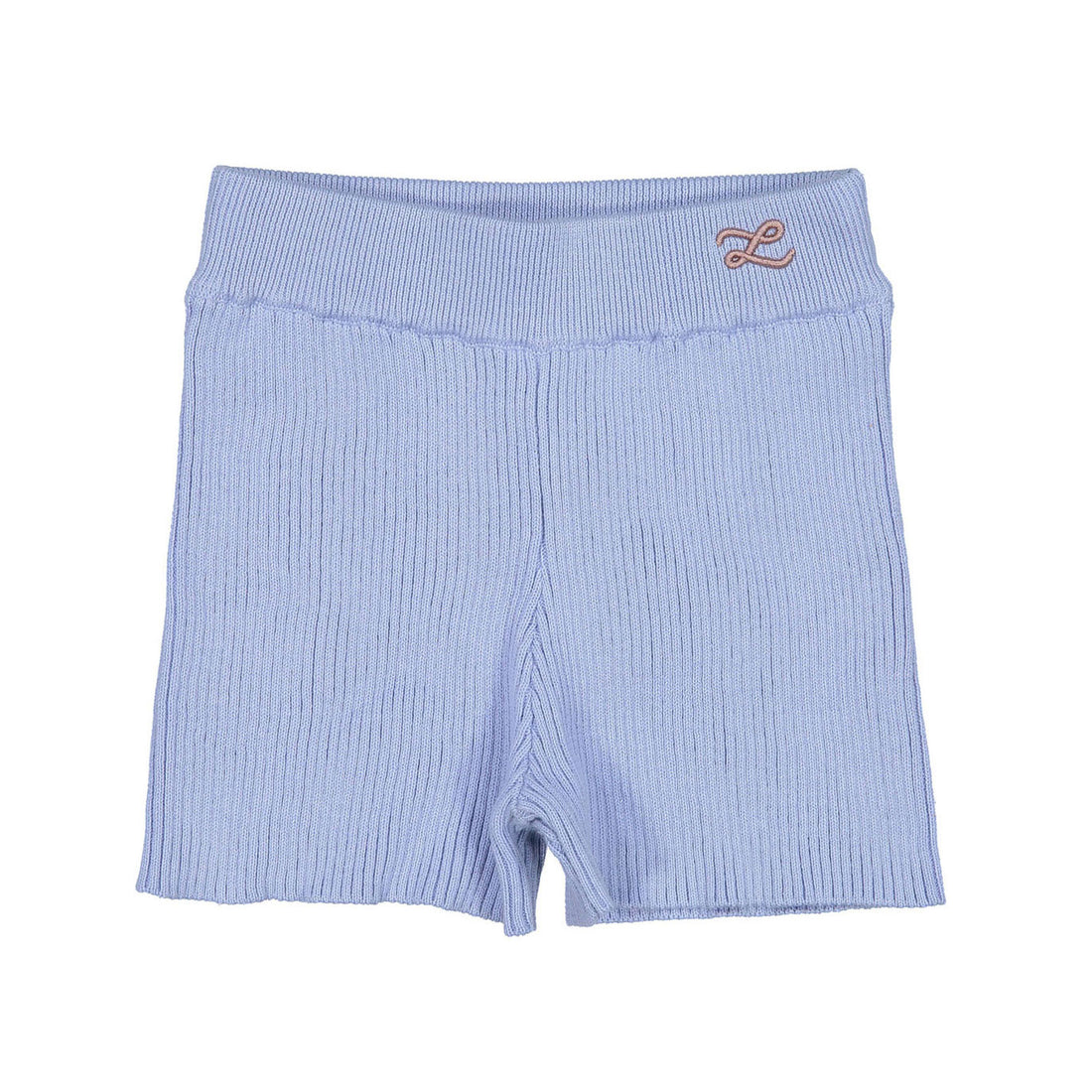 L By Ladida Fresh Blue Ribbed Knit Short