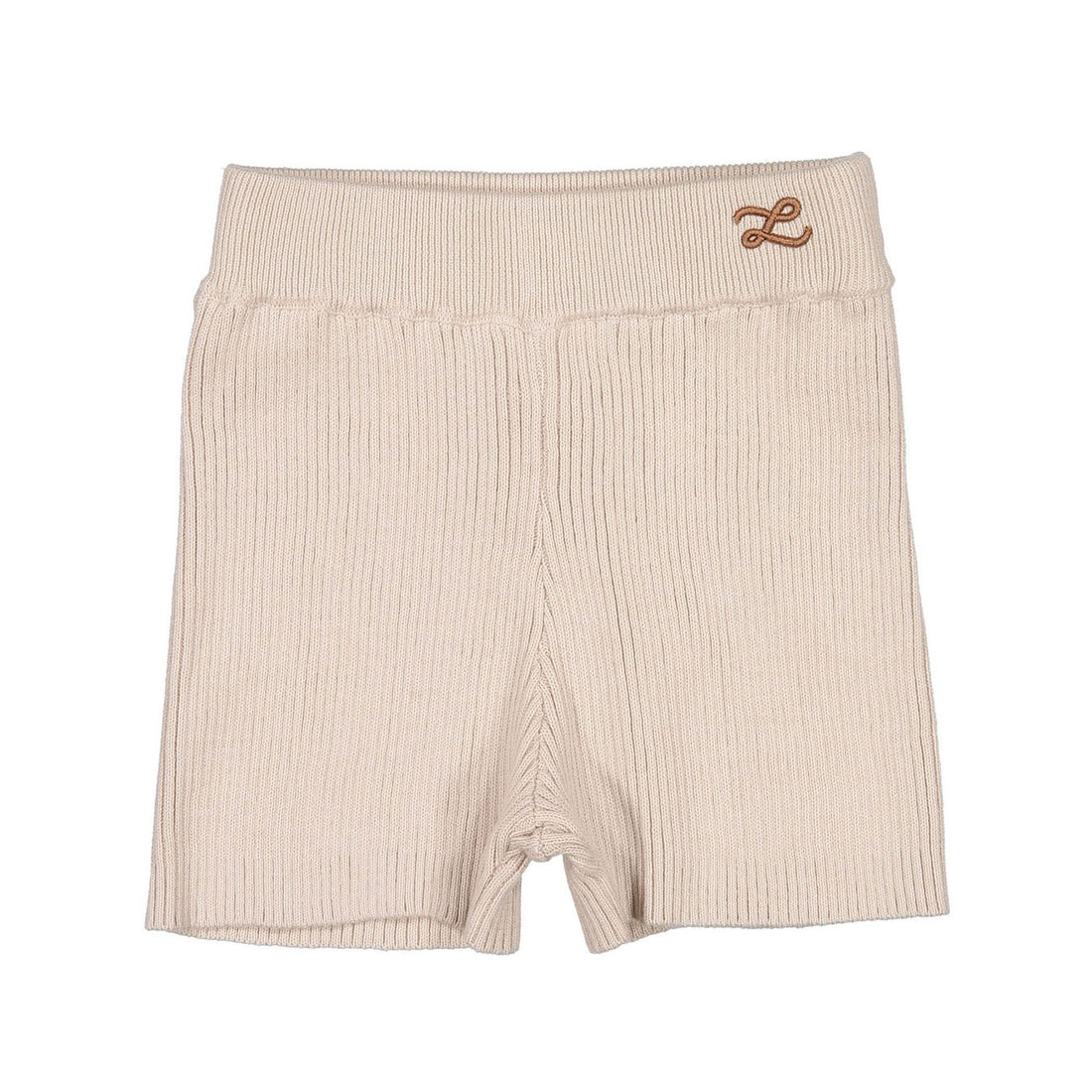 L By Ladida Cream Ribbed Knit Short