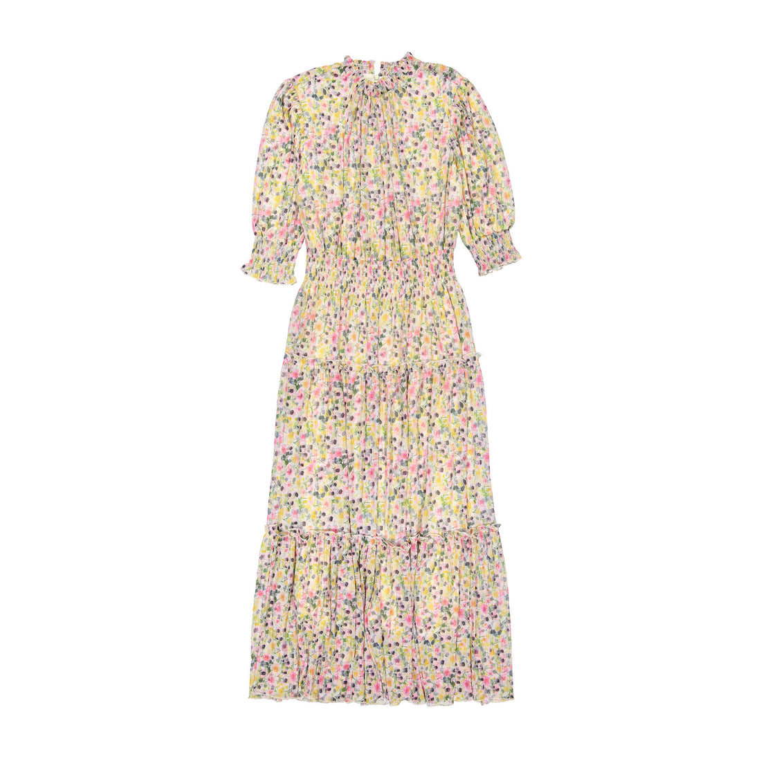Ava and Lu Bright Floral Mesh Dress