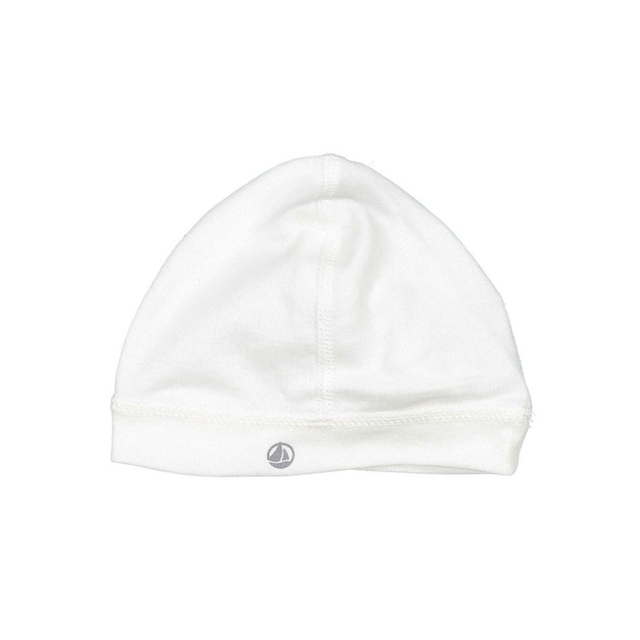 Petit Bateau White Baby Hat