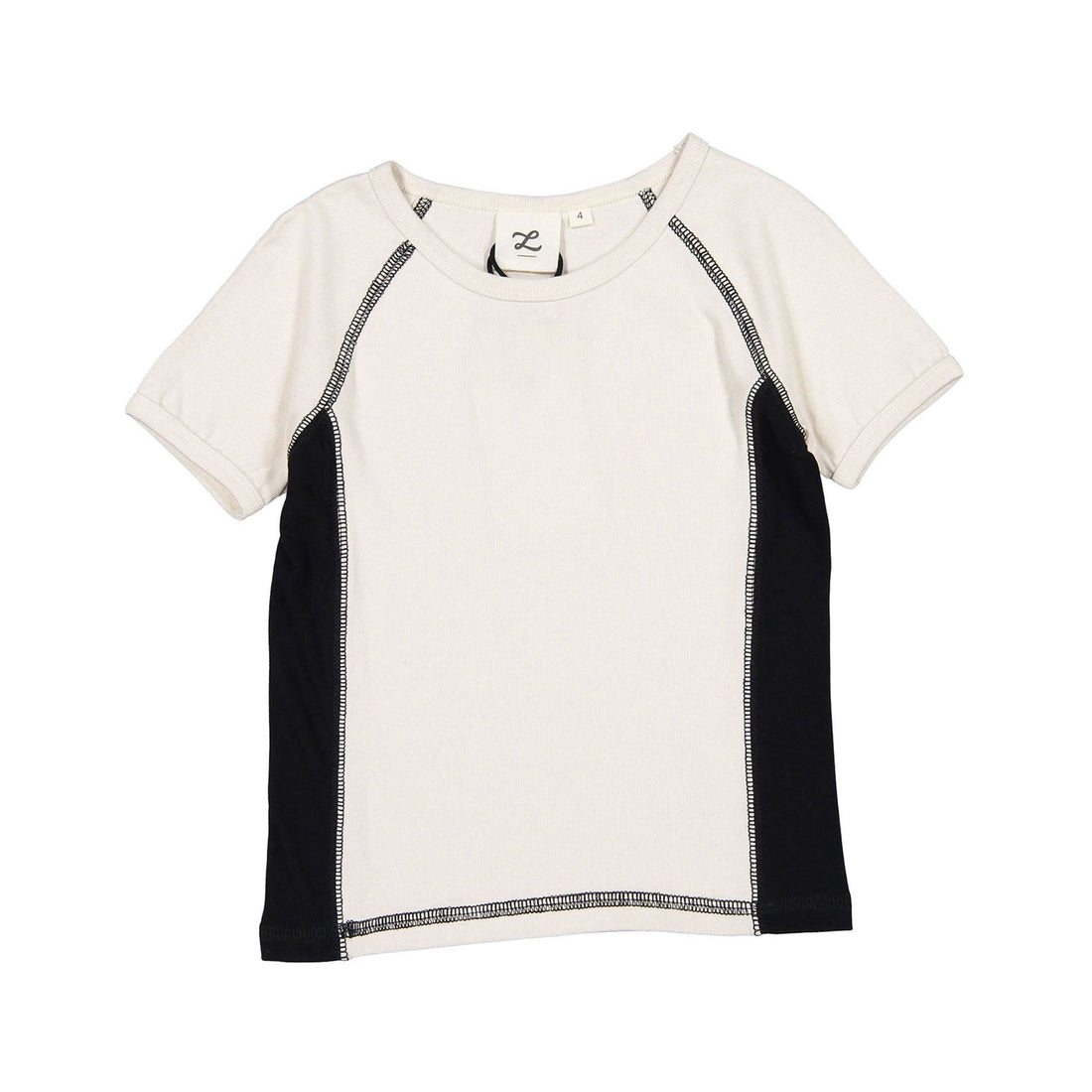 L by Ladida Cream + Black Boys Contrast Tee