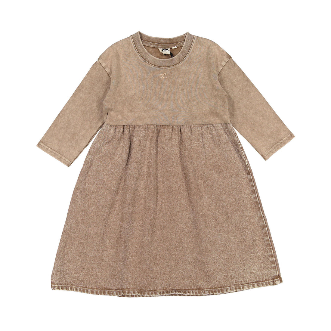 L by Ladida Brown Denim 3/4 Sleeve Dress