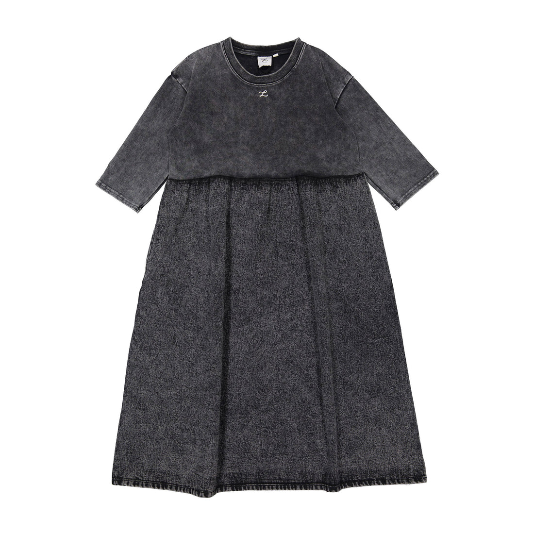 L by Ladida Black Denim 3/4 Sleeve Dress