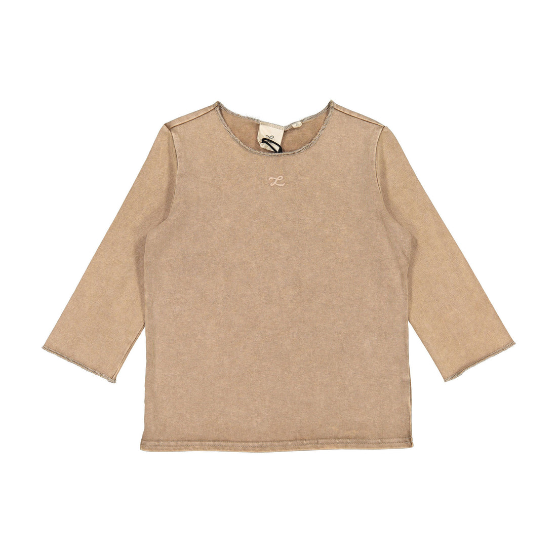 L by Ladida Tan Wash 3/4 Sleeve Tee