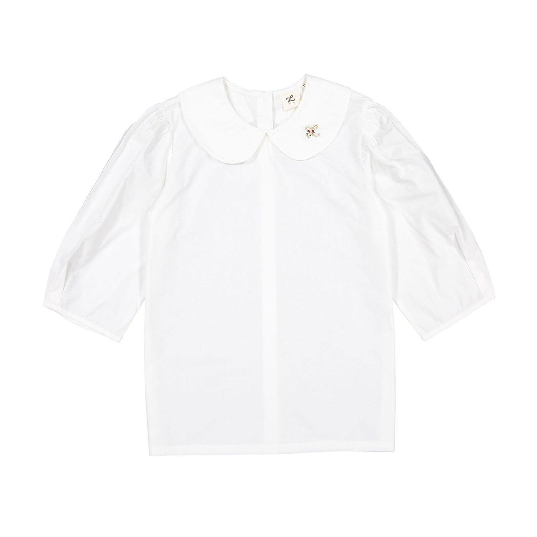 L by Ladida Embroidered 3/4 Sleeve Blouse