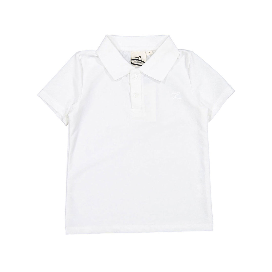 L by Ladida White Stretch Polo