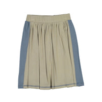 L by Ladida Olive + Slate Girl Contrast Skirt