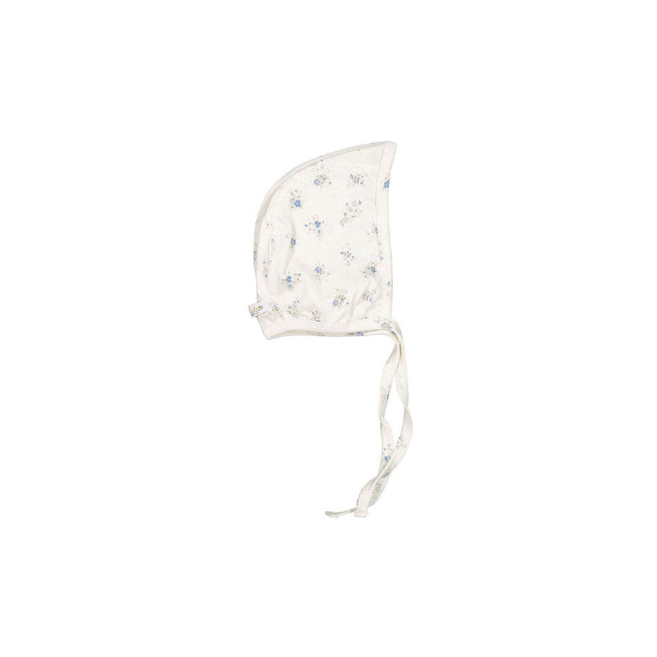 Ladida Layette Blue Floral Bonnet